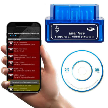 Dispositivo Interfaz V2.1 Bluetooth Herramienta de Análisis Diagnóstico Azul para Android Coche