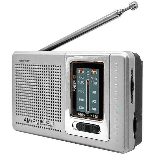 Radio de Mano BC-R2011 Analógica Mini Sintonizador AM/FM Altavoz Integrado Conector para Auriculares Jack 3.5mm