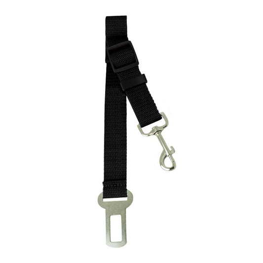 Cinturon de Seguridad para Mascotas, Cinturon ajustable de Nylon para Trasportar Mascotas, cinturon para mascotas asiento coche Negro