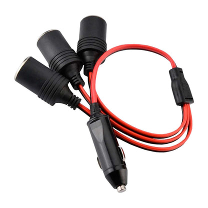 Adaptador Mechero de Coche, Cable Extensor para Enchufe Coche, Conector duplicador de 1 a 3 tomas