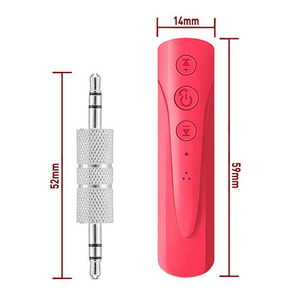 Receptor de Audio Inalámbrico Bluetooth 4.1 Jack 3.5mm Manos Libres Coche Rosa