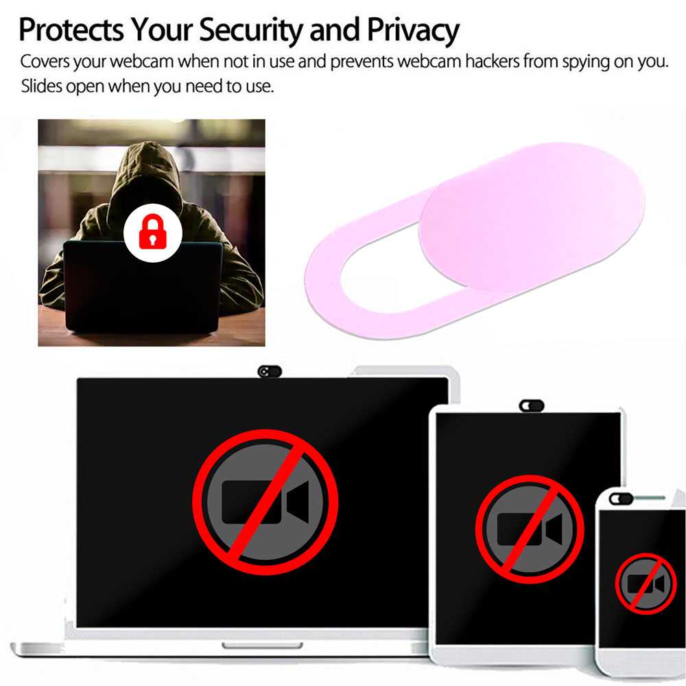 3 Tapas Tapaderas Deslizantes Pegatinas Adhesivas Tapones Cubiertas Rosas para Seguridad Privacidad Cámara Web Webcam