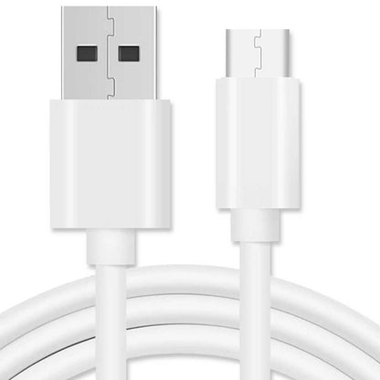 Cable de USB A Tipo C 7mm Blanco Carga y Transferencia de Datos Macho 0.9m para Telefonos Moviles Smartphones Tablets