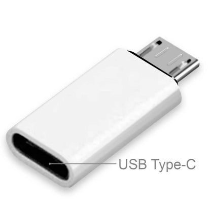 Adaptador USB C Hembra a Micro USB 5 Pines Macho Carga y Datos para Telefonos Smartphones Blanco