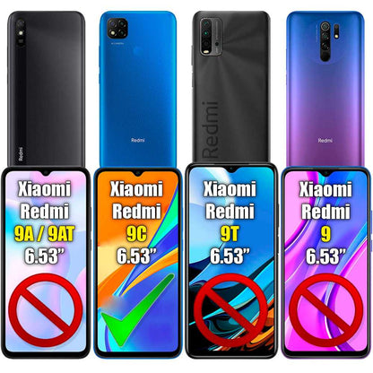 Funda Protectora TPU Compatible con Xiaomi Redmi 9C Flexible Esquinas Reforzadas ShockProof Anti Golpes Carcasa Bumper