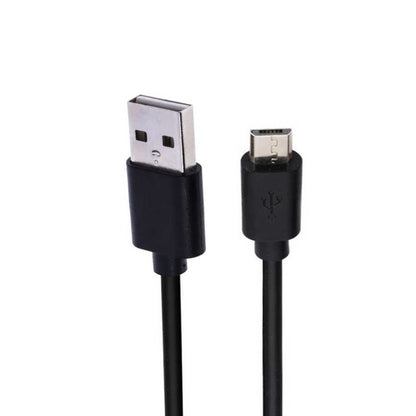 Cable de Carga Conector Micro USB B a USB Tipo A 2.0 Doble Macho Corto 18cm Negro para Telefonos Moviles Smartphones Tablets Cargador Latiguillo