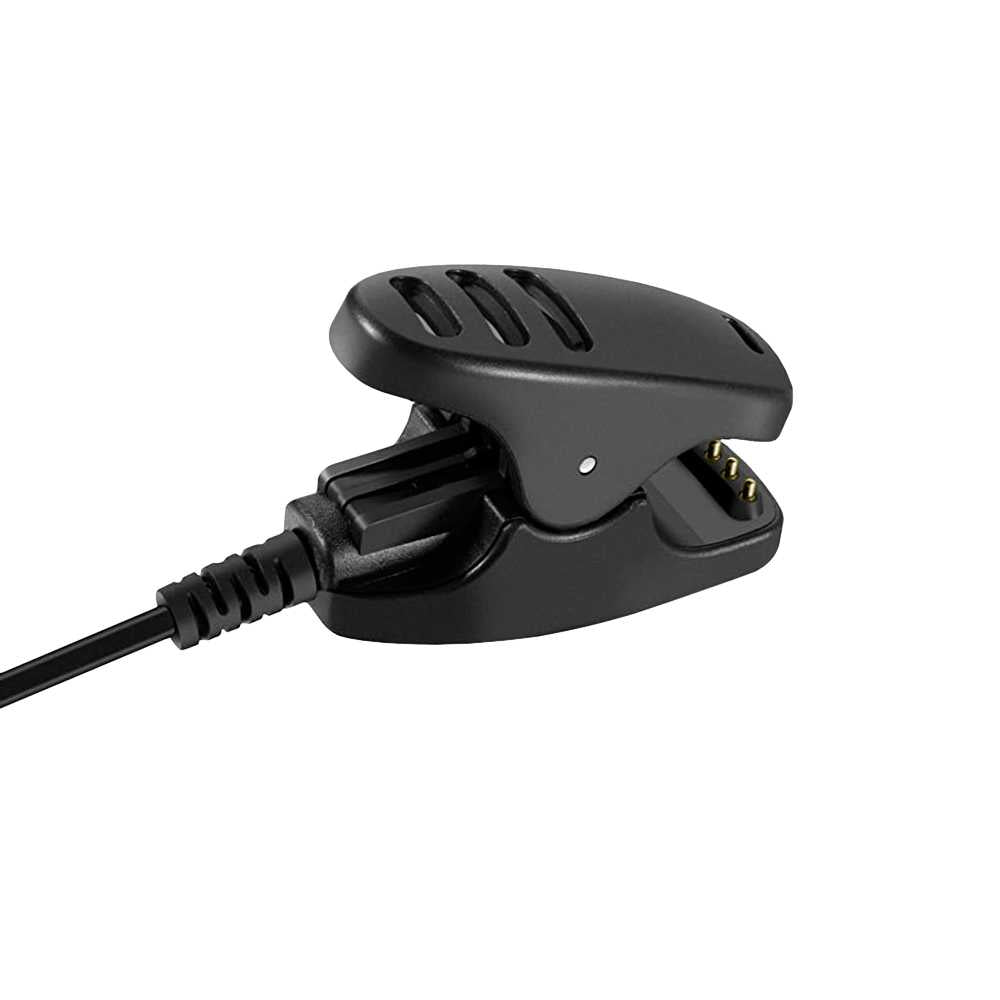 Cable Cargador Puerto USB 1m Negro Compatible con Reloj Kailash Traverse Fitness Spartan Trainer Ambit 1 2 3 de Repuesto Recambio Carga