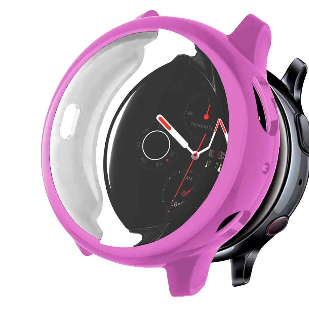 Funda Protectora de TPU Violeta Compatible con Relojes Inteligentes Samsung Galaxy Watch Active 2 (44mm)