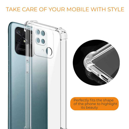 Funda de TPU para Redmi 10C/Poco C40, Carcasa Flexible con Esquinas Reforzadas Antigolpes, Protección en Cámaras, Silicona Transparente