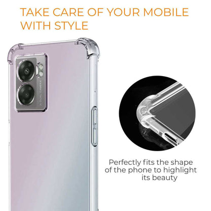 Funda de TPU para Oppo A77 5G/A57S 4G/A57 4G, Carcasa Flexible con Esquinas Reforzadas Antigolpes, Protección en Cámaras, Silicona Transparente