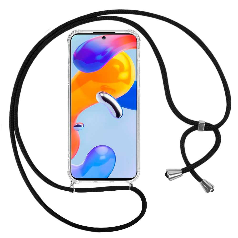 Funda de TPU para Redmi Note 11 Pro/Pro Plus, Carcasa Flexible con Colgante, Antigolpes, Protección en Cámaras, funda con colgante