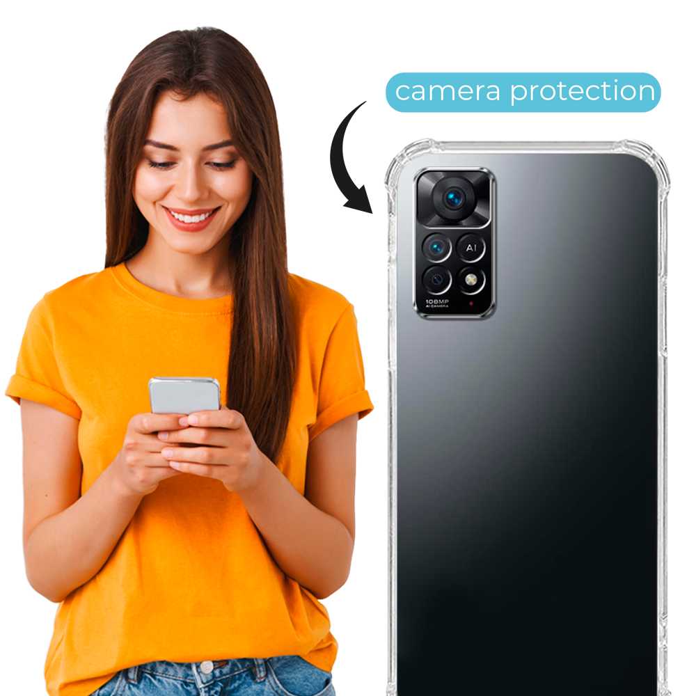 Funda de TPU para Redmi Note 11 Pro/Pro Plus, Carcasa Flexible con Colgante, Antigolpes, Protección en Cámaras, funda con colgante